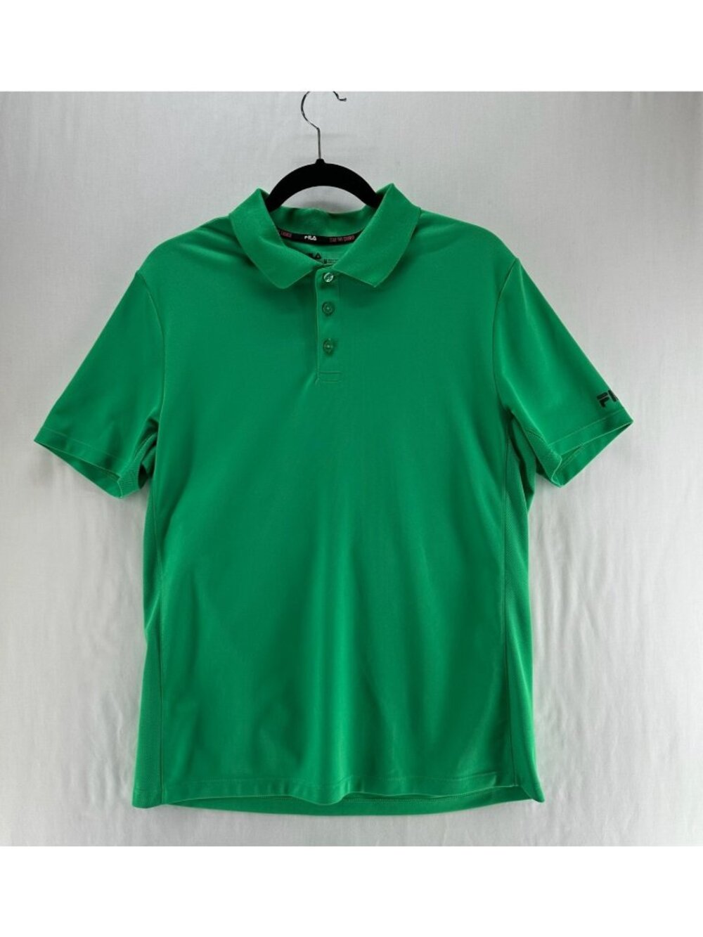 Fila Sport Golf Polo Shirt Men M Performance Moisture Wicking Short Sleeve Green
